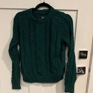 GAP Forest Green Cable Knit Pullover